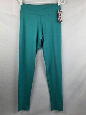 NWT Satina Teal Green Athletic Leggings with Pockets